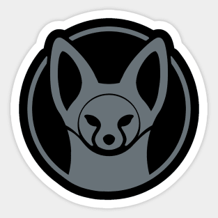 Fennec Fox. Minimalist, stylized art of a desert creature in dark ink Sticker